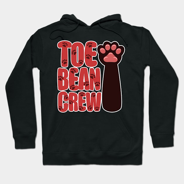 Toe Bean Crew Funny Cat Paw Gamer Controller Hoodie by Redmanrooster